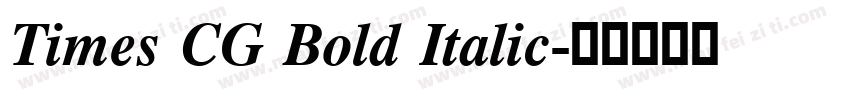 Times CG Bold Italic字体转换